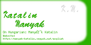 katalin manyak business card